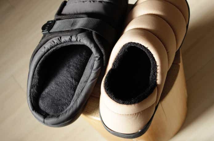 デオリッチモックシューズとSUBUのライナー比較