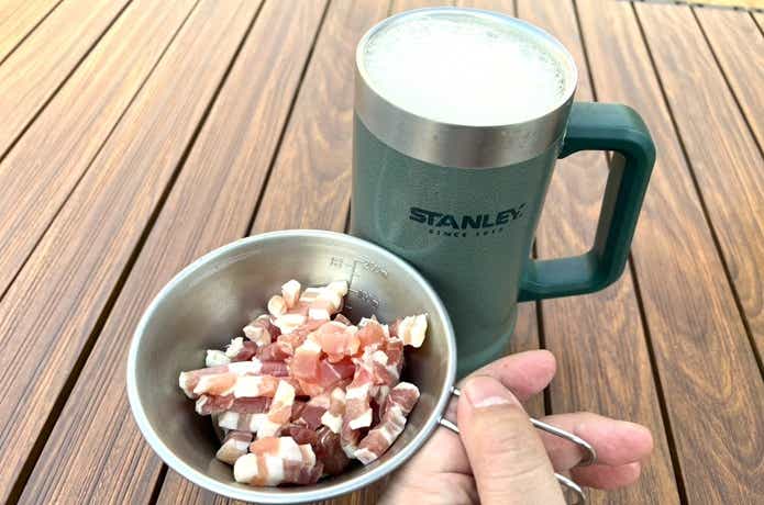 カルディ「生ベーコン」でIPAビール