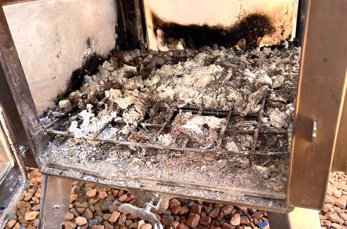 テンマクデザイン「陽だまりストーブ」を一晩使用したあと