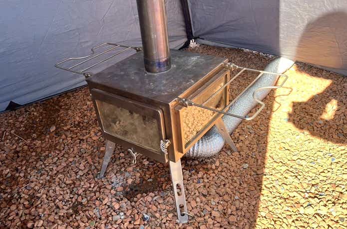 テンマクデザイン「陽だまりストーブ」の吸気ダクト