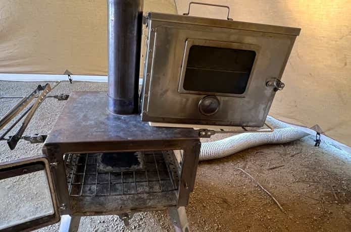 テンマクデザイン「陽だまりストーブ」でオーブン調理