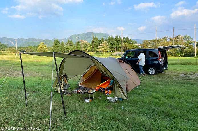 キャンプ場から自宅までは電車を乗り継いで3時間以上