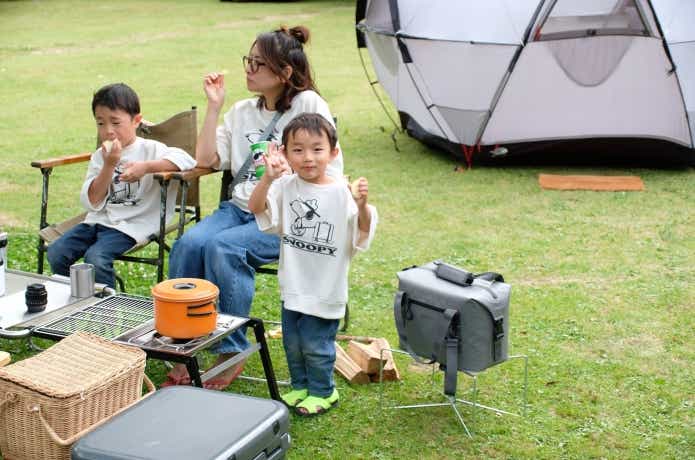 子どもとのキャンプ風景