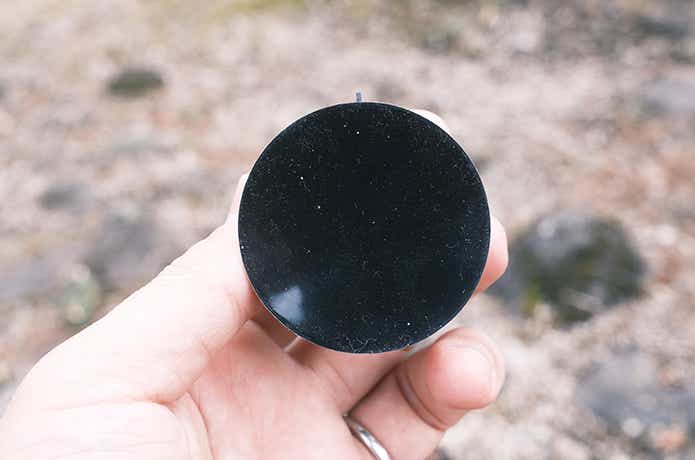 ホコリのついたメスティン リッドノブ