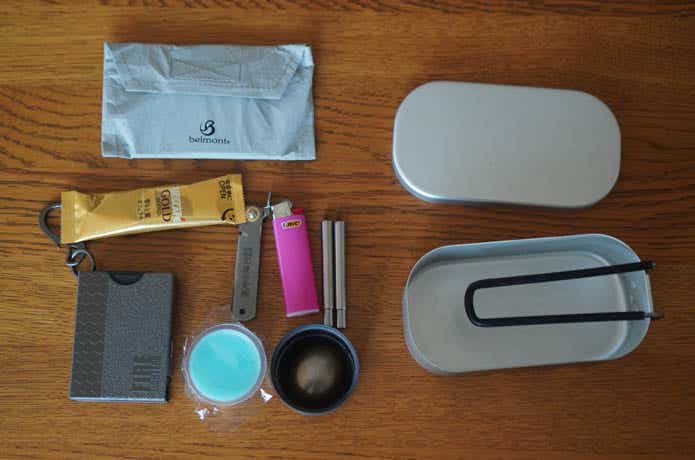 ダイソーのメスティンにベルモントのテトラストーブを入れる