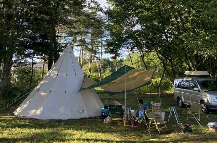 百年小屋キャンプ場でキャンプ