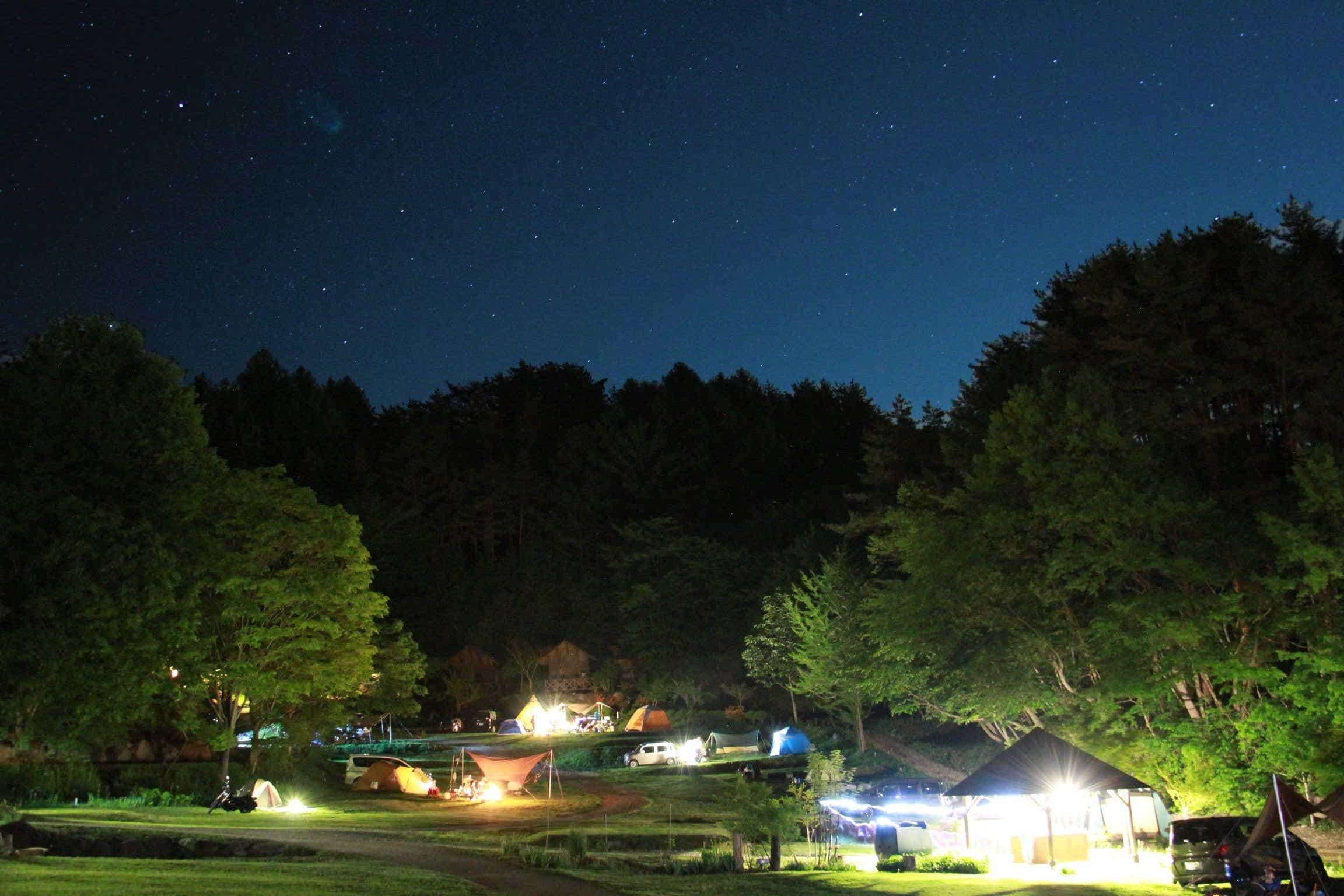 さまざまな自然体験ができるキャンプ場。星空にも癒される