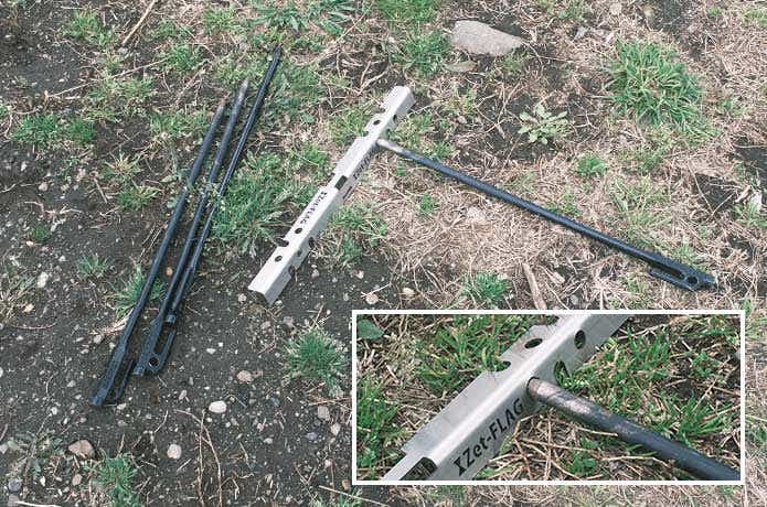 50cmのペグとゼットログスタンド