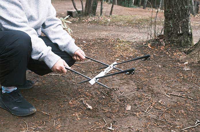 持ち上げたゼットログスタンド