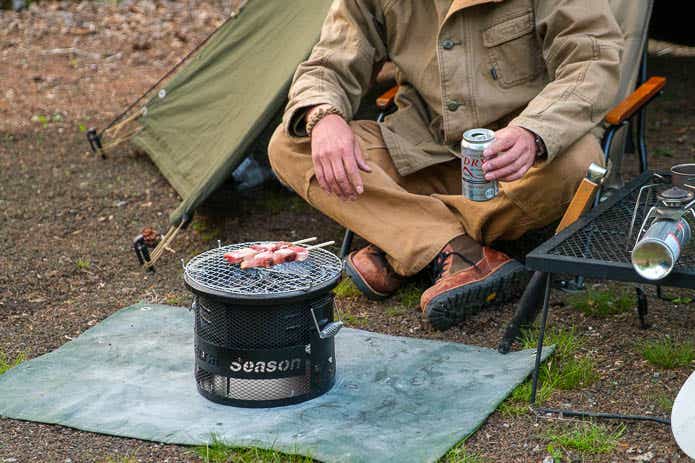 ナチュラルシーズンテーブル七輪コンロ丸型 