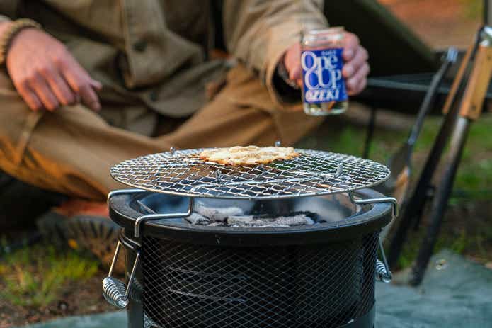 ナチュラルシーズンテーブル七輪コンロ丸型で炙り 