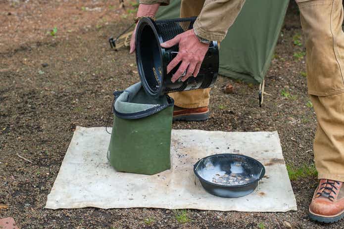 ナチュラルシーズンテーブル七輪コンロ丸型の片付け 