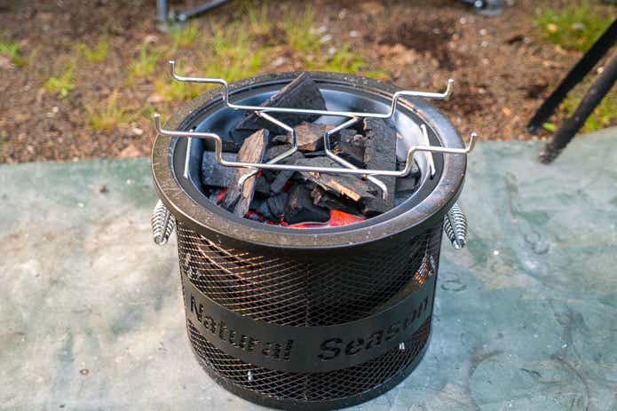 ナチュラルシーズンテーブル七輪コンロ丸型のゴトク 