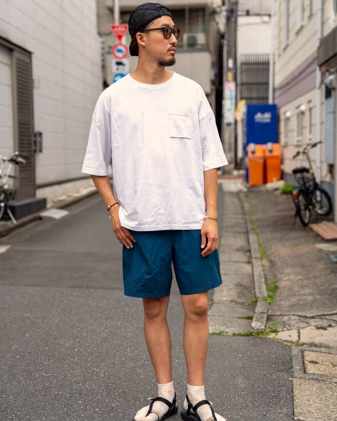 ファミリーマートのショートパンツ着用