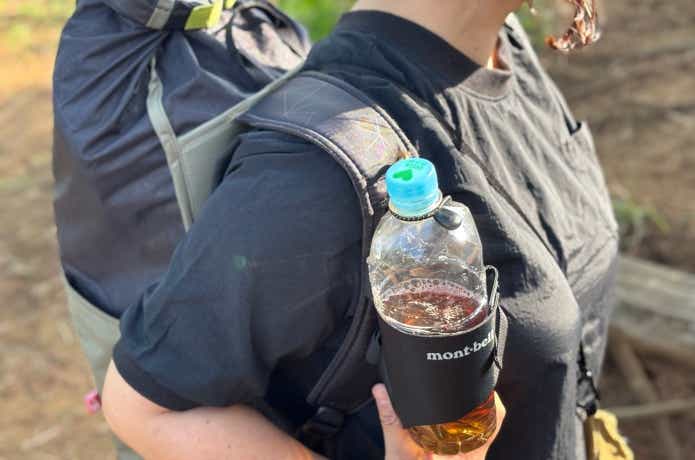 登山用リュックに装着している