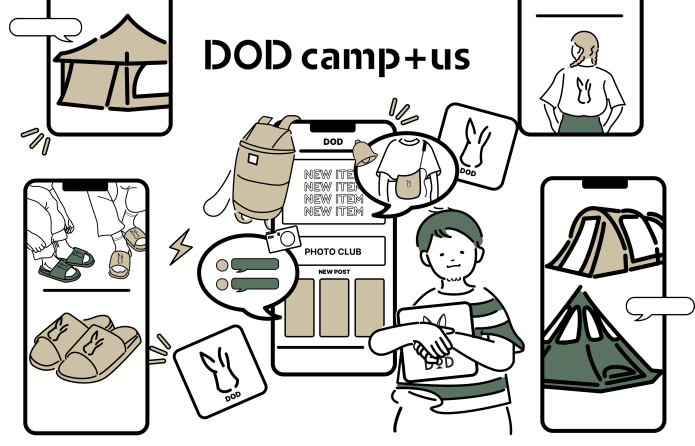 DOD LINEスタンプ「ウサロゴスタンプ」DOD cam+us(キャンパス)