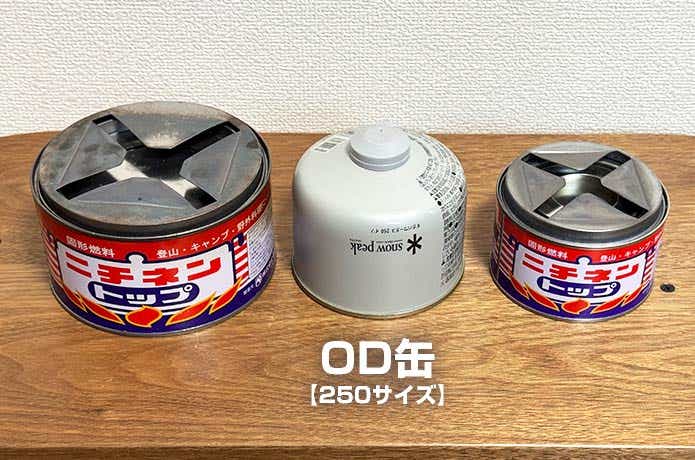 OD缶と固形燃料