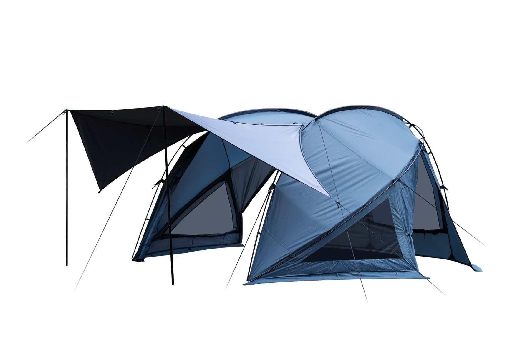 軽量かつ火の粉に強いテント。弱点が少なく、焚き火を存分に楽しめる