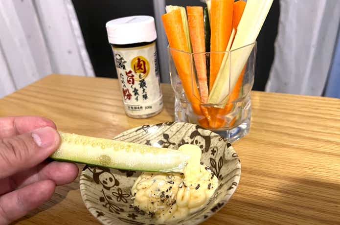 肉を最大限旨く食すための粉で野菜ディップ