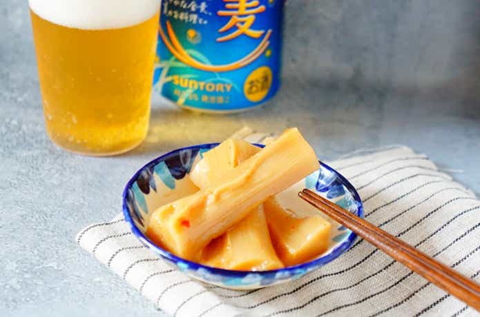 極太メンマとビール