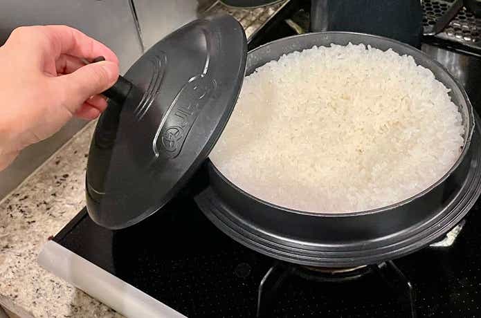 マルチカマで3合炊飯した様子 