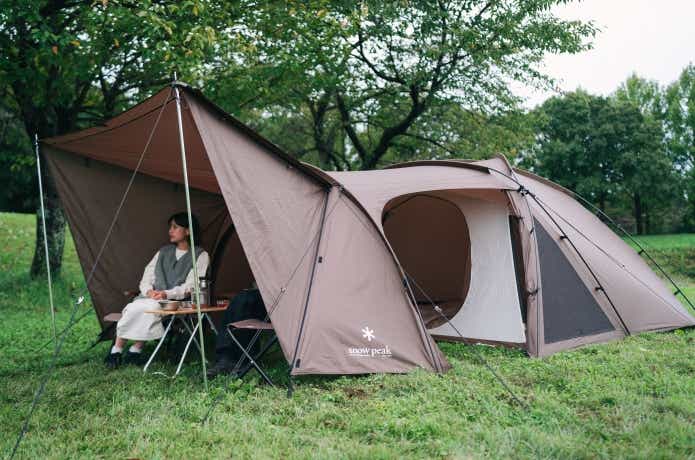 スノーピークの新アメニティドームでキャンプ