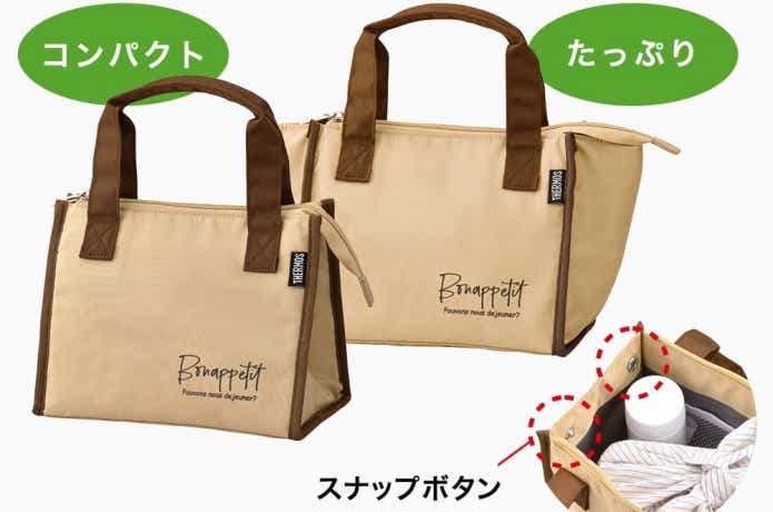 保冷バッグの容量を調整したイメージ
