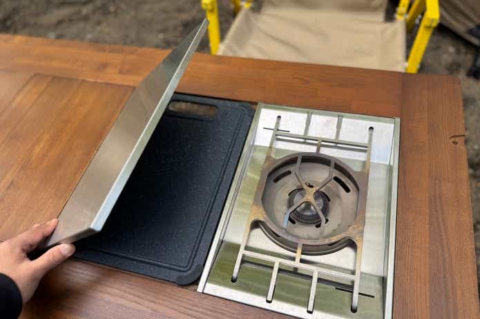 PPカッティングボードをIGTテーブルに収納