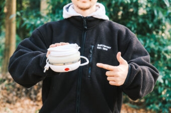 ミヨシ（ナカバヤシ）の折りたためる電気ケトル