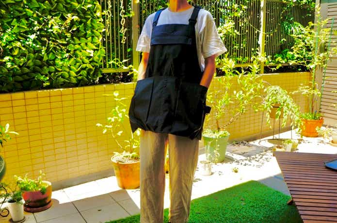 無印良品アウトドアエプロン女性着画