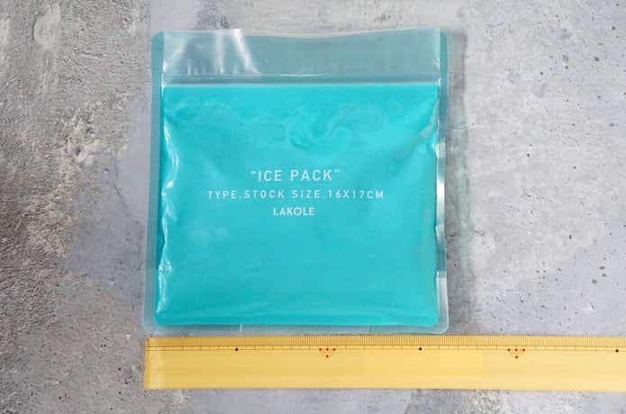 ラコレのアイスパックサイズ感