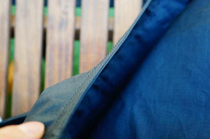 無印良品アウトドアエプロン生地の厚み