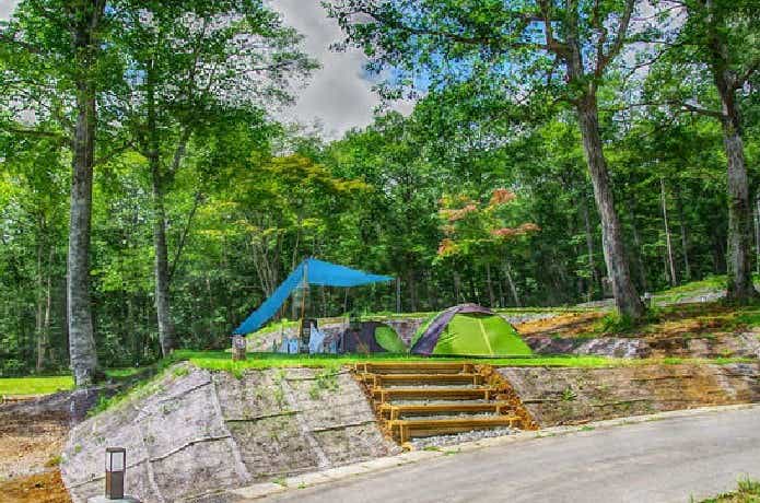 休暇村岩手網張温泉の林間サイト