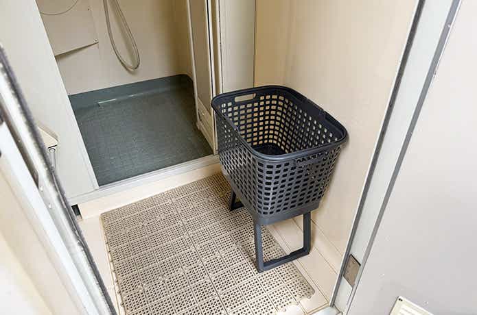 シャワー室に置いた腰らくバスケット