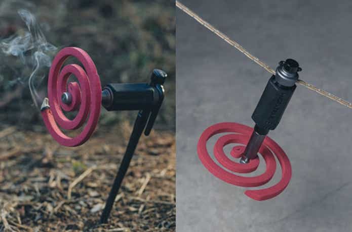 キャンプライフマルチフック蚊取り線香ホルダー使用例