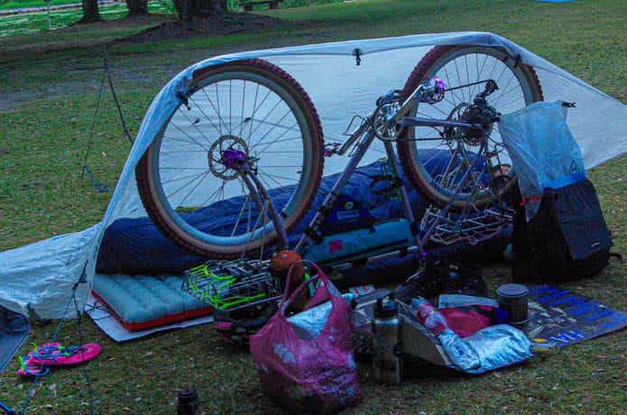 自転車キャンパー原さんのキャンプサイト