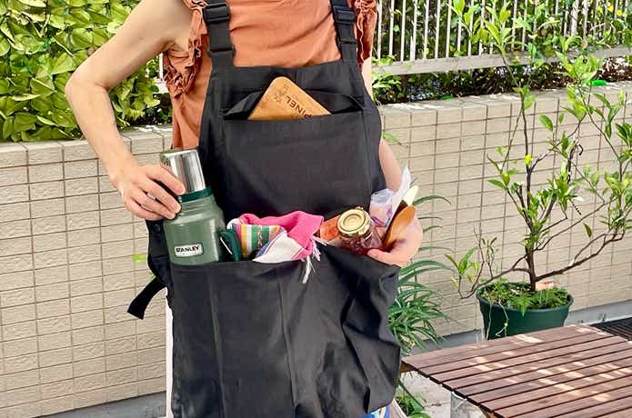 無印良品アウトドアエプロン着画女性
