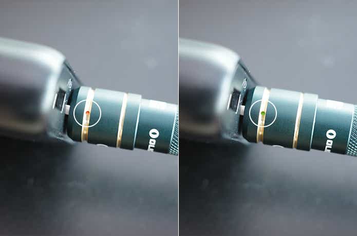 imini2の充電表示ライト