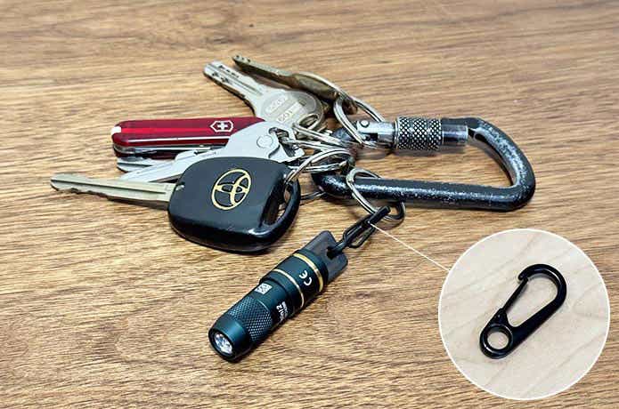 鍵に取り付けたimini2