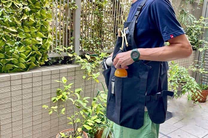 無印良品アウトドアエプロン男性着画