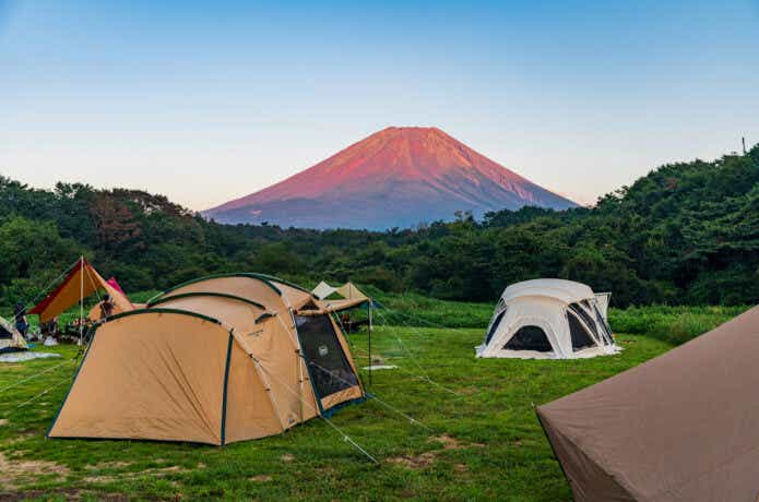 夕暮れの富士山