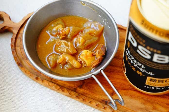 業務スーパー牛すじとこんにゃくの和風カレーで晩酌タイム