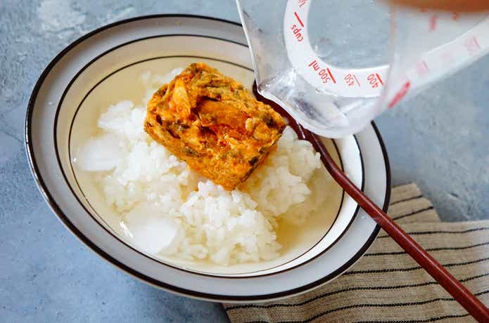 無印良品の夏グルメ「冷やし茶漬け　キムチとザーサイ」