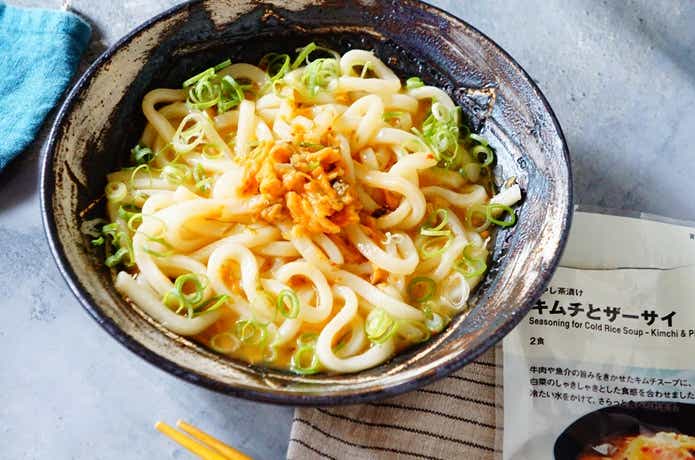 無印良品の夏グルメ「冷やし茶漬け　キムチとザーサイ」冷やしうどんアレンジ