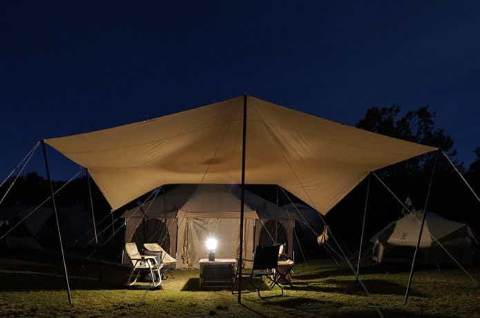 DOD ハイパームテキポールを使ってタープを建てる