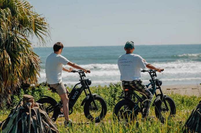 キャンプ場でE-BIKEに乗る