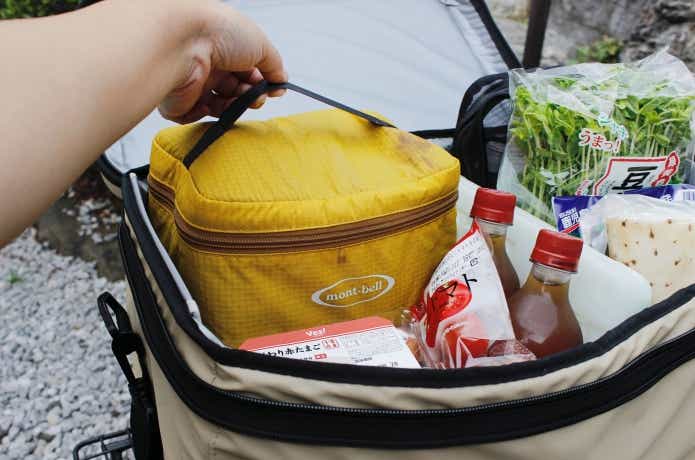 モンベルクーラーボックスをクーラーインクーラーで使っている