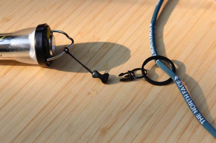 ストラップパーツにゴールゼロをつけている