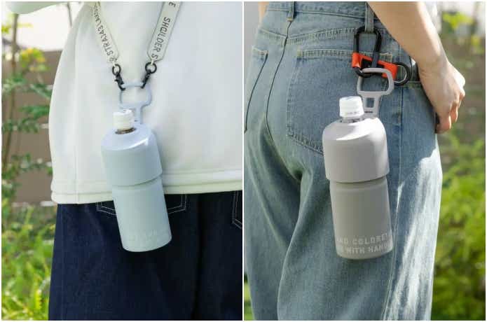 ラコレペットボトルホルダーの装着イメージ