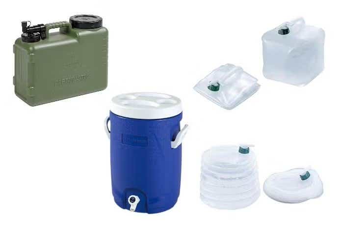 様々な種類のウォータータンク